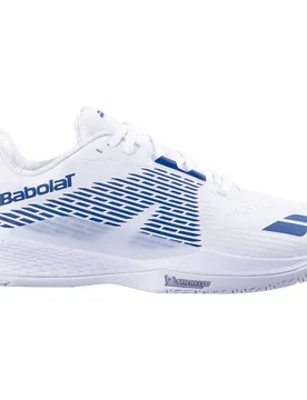 Propulse Storm Wide All Court Shoes White / Dark Blue UK 10.5 - Babolat - FashionsVida