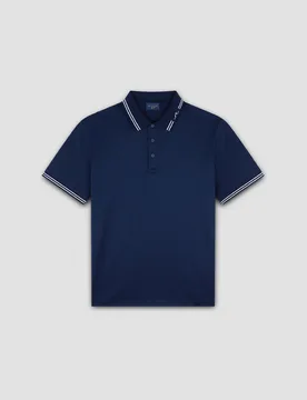 Polo con righe sul collo uomo blue - Paul&Shark - FashionsVida