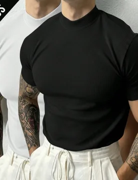Camiseta deportiva de manga corta y cuello redondo para hombre, casual, versátil y adecuada para el gimnasio en verano XL - Shein - FashionsVida