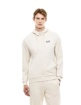 Ea7 Emporio Armani Sweat-shirt à Zip 7m000568_af13512 Beige / Logo Black 2XL - Giorgio Armani - FashionsVida