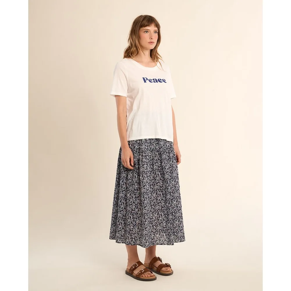 Camiseta de mujer de manga corta estampado de texto - Molly Bracken - FashionsVida