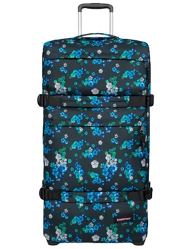 Valise 75L - Transit'r Plus M Floral Bloom Black - Bleu - Eastpak - FashionsVida