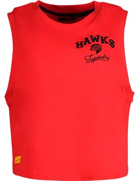 T-shirt Sans Manches Vintage Collegiate Rebel Red L - Superdry - FashionsVida
