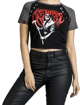T-Shirt - EMP Signature Collection - S bis XXL - für Damen - Größe XXL - schwarz/grau - EMP exklusives Merchandise! - Frauen - female - Ice Nine Kills - FashionsVida