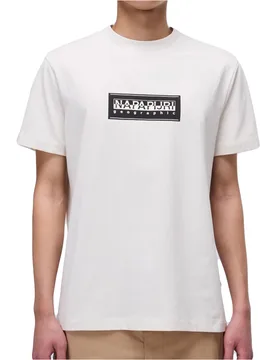 S-box logo camiseta manga corta hombre Blanco (S) - Napapijri - FashionsVida