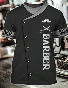 Men's Summer Fashion Barber Picture Casual 3D Print Tee Hip Hop Personality round Neck Short Sleeve T-Shirt - Aliexpress - FashionsVida