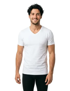 Maglietta Intima Tecnica A Maniche Corte Con Scollo A V Modern 2 Unità White 2XL - BOSS - FashionsVida