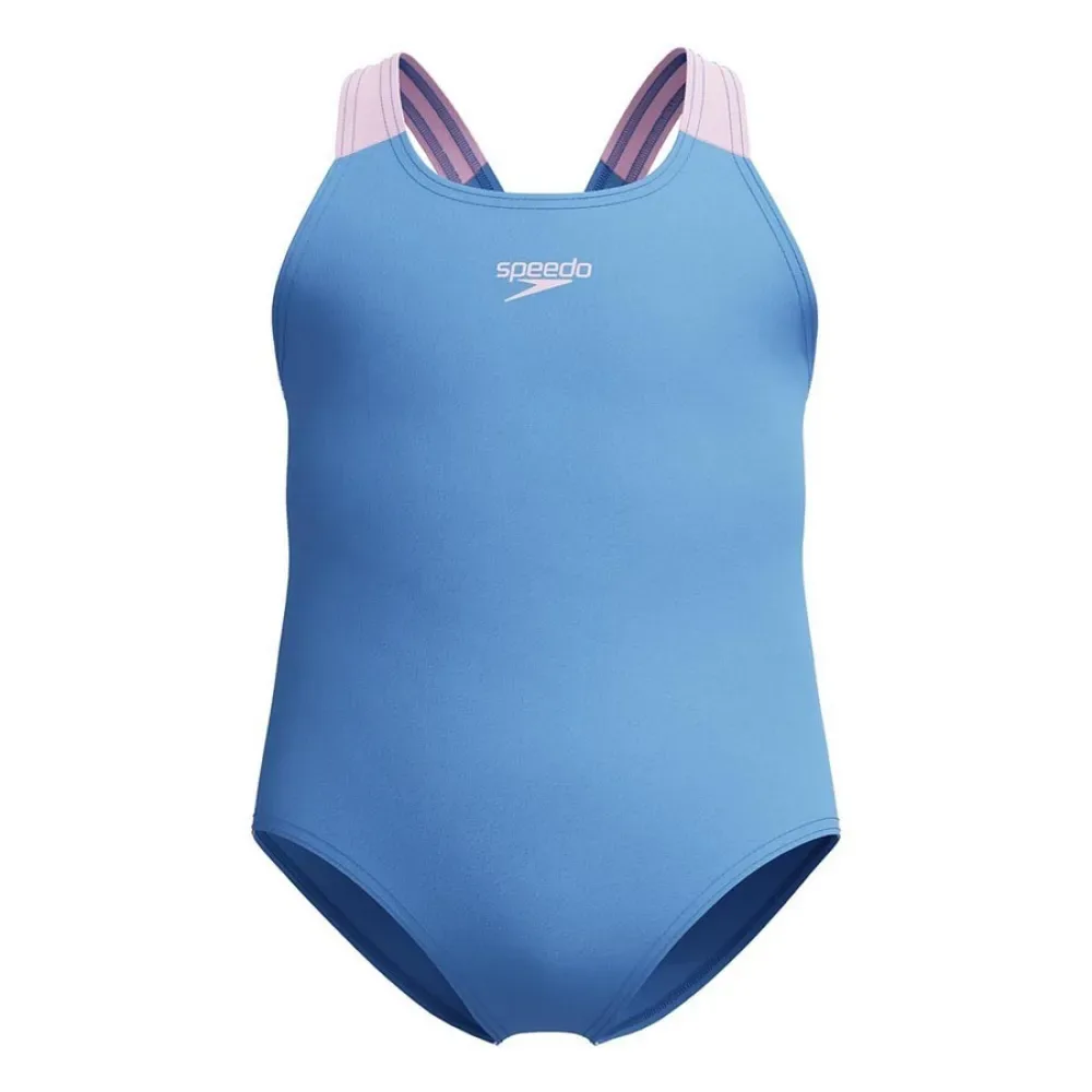 Solid Medalist Swimsuit Periwinkle Blue 4 Years Girls - Speedo - FashionsVida