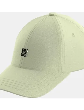 Gorra de béisbol de 6 paneles con el logotipo metálico aplicado en la parte delantera - HUGO - FashionsVida