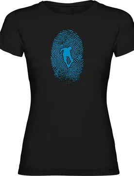 T-shirt à Manches Courtes Skateboarder Fingerprint Black XL - Kruskis - FashionsVida