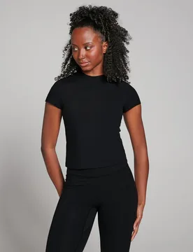 Camiseta de manga corta de corte ajustado Teo para mujer de - MP - FashionsVida