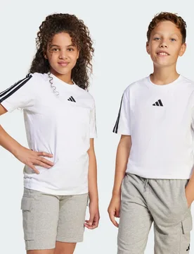 T-shirt Essentials Junior 11-12A White / Black - Adidas - FashionsVida