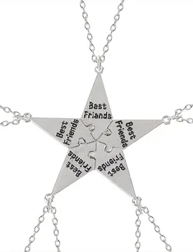 Best Friends Necklace Creative Five-Pointed Star Pendant Alloy Accessories Men And Women Friendship Chain Fashion Jewelry Gift - Aliexpress - FashionsVida