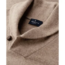 Jersey de hombre de lana merino-cashmere con cuello chal