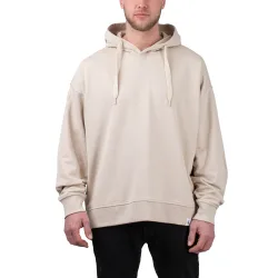 Logo Tab Boxy Hoodie Classic Beige L Herren