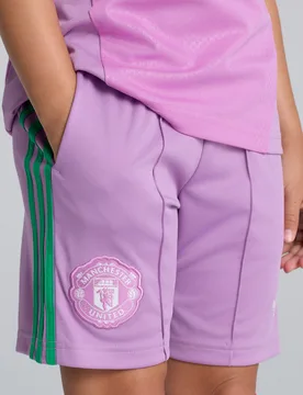 Manchester United Kids 26/27 Away Goalkeeper Shorts Pink 15-16Y - Adidas - FashionsVida