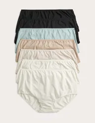 Pack Pure Cotton Full Briefs Cream Mix female