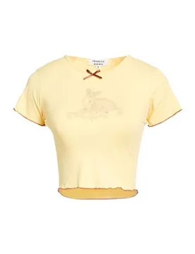 T-shirts Damen Pastellgelb M Damen - Frankies Bikinis - FashionsVida