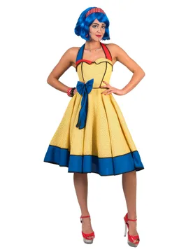 Pop-Art Damenkostüm gelb-blau-rot - ESPA - FashionsVida