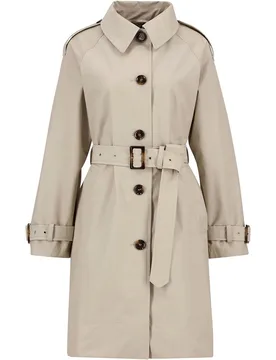 Gabardina de mujer con cierre central abotonado y cinturón a juego con cierre de hebilla ajustable a la cintura - Barbour - FashionsVida