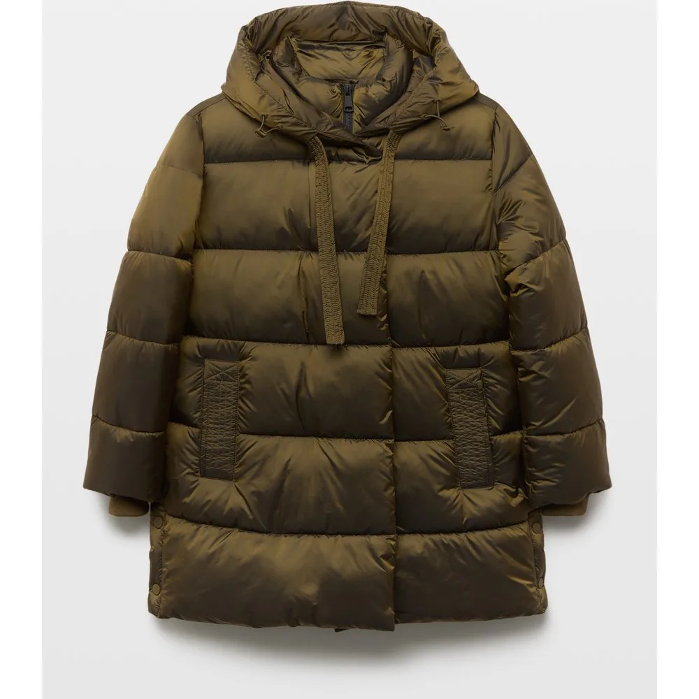 Abrigo acolchado cruzado capucha - Easy Wear - FashionsVida
