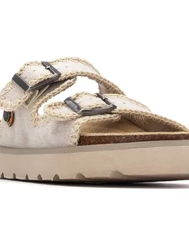 Sandalias planas de mujer con plantilla de piel - Refresh - FashionsVida