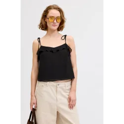Jack & Jones - Top de mujer de tirantes y volante
