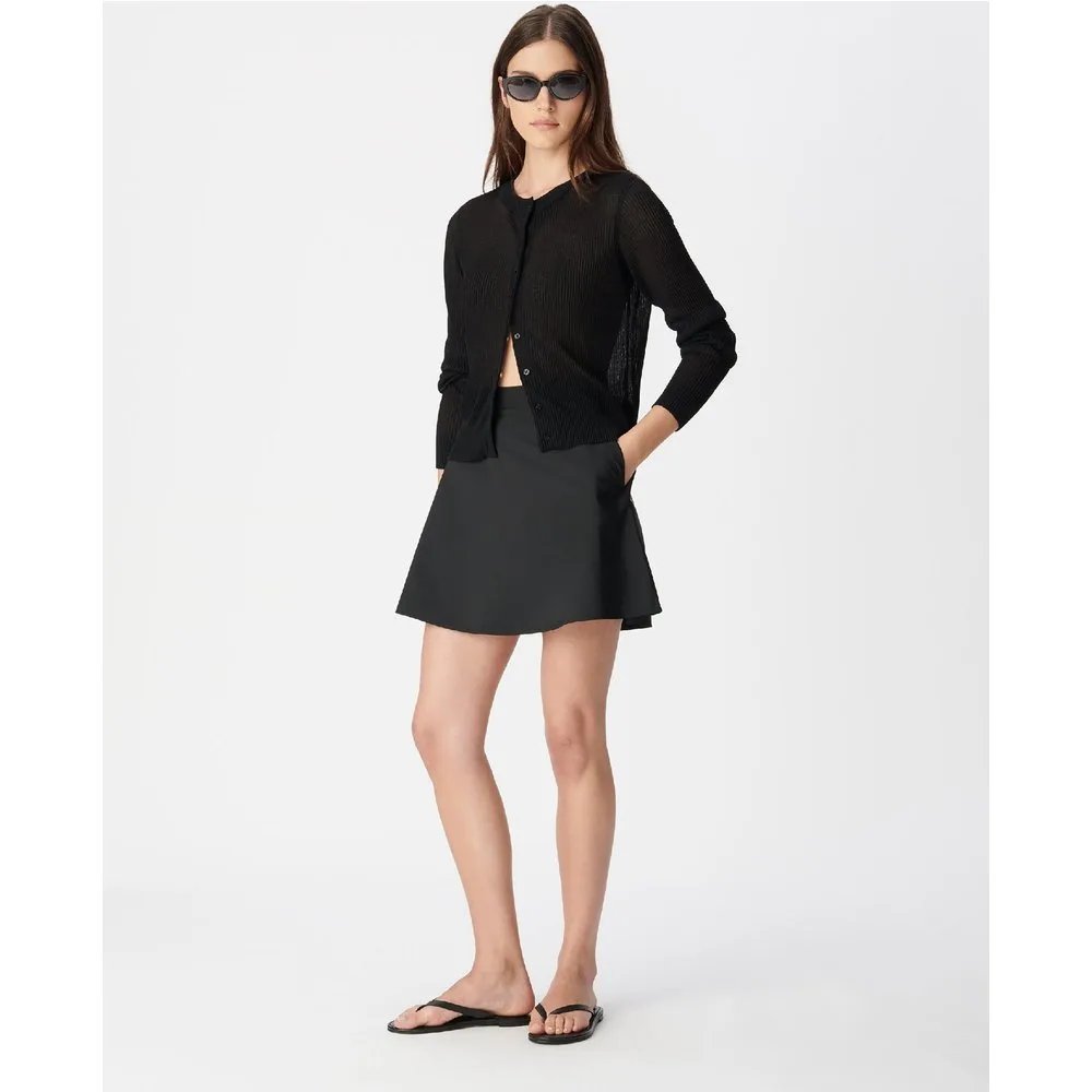 Falda corta de tafetán con bolsillos - IKKS - FashionsVida