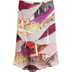 Falda estampada asimétrica