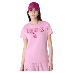 T-shirt à Manches Courtes Mlb Graphic La Dodgers Dark Pink L ,Fille