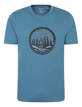 Whistler Mens Graphic Short Sleeve T-Shirt - Blue - Mountain Warehouse - FashionsVida