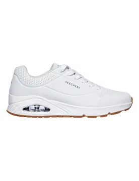 Sneakers bianche con cuscinetto ad aria e soletta memory foam UNO Stand On Air 41 - Skechers - FashionsVida