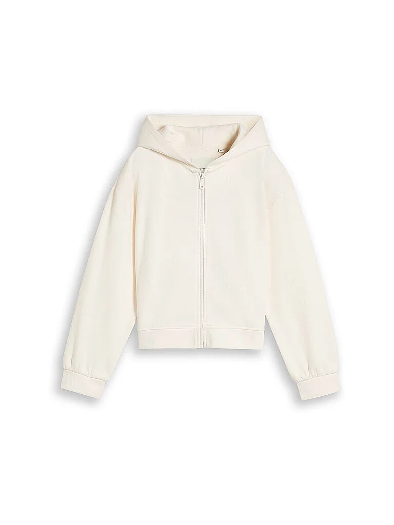 Felpa con cappuccio da bambina crema 152 - Tom tailor - FashionsVida