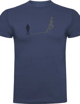 Maglietta A Maniche Corte Shadow Run Denim Blue XL - Kruskis - FashionsVida