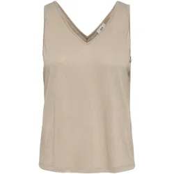 Top de mujer sin mangas con escote pico