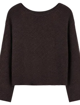 Jersey de punto ligero con hilo metalizado y manga acampanada de mujer - The-Are - FashionsVida