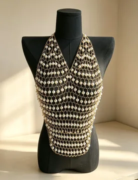 Women Pearl Body Chain Luxury Gold Color Layered Chest Harness Necklace Fashion Jewelry for Wedding Party Evening Dress - Aliexpress - FashionsVida