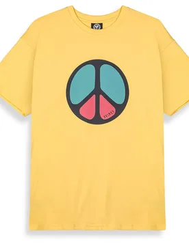 T-shirt à Manches Courtes Peace Within The No Justice Yellow XL ,Femme - Grimey - FashionsVida