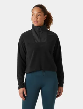 Women's Daybreaker Cropped Fleece Black XL - Black - Female - Helly Hansen - FashionsVida