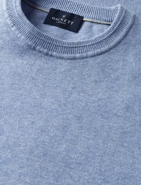 Jersey de hombre cuello redondo algodón lino - Hackett - FashionsVida