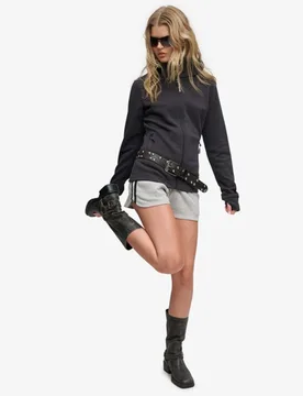 Superdry Damen Bench Trainingsjacke mit Stehkragen und Stickerei Dark Grey - Größe: Xxs - 74.99 - FashionsVida