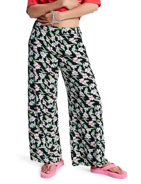 Pantaloni Midnight Avenue Crepe Anthracite Spring Charming Sma L - Roxy - FashionsVida