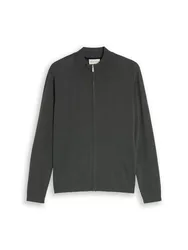 Knit zip jacket with silk blen male