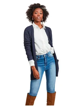 Cardigan Ril Total Eclipse / Detail Melange 2XL - Vila - FashionsVida