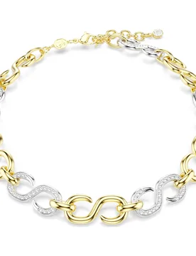 Collana Dextera, Taglio Round, Catena, Bianca, Mix di finiture OS - Swarovski - FashionsVida