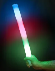 LED Leuchtstäbe 10er-Set, Schaumstoff, 48 cm für Kinder + Erwachsene