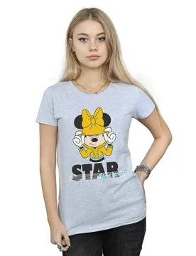 Women's Mickey Mouse Star You Are Cotton T-Shirt in Grey Size: Small - Grey - Size: S - Disney - FashionsVida