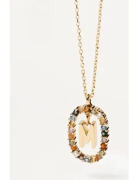 Cadena con colgante Letra M de plata - PDPAOLA - FashionsVida