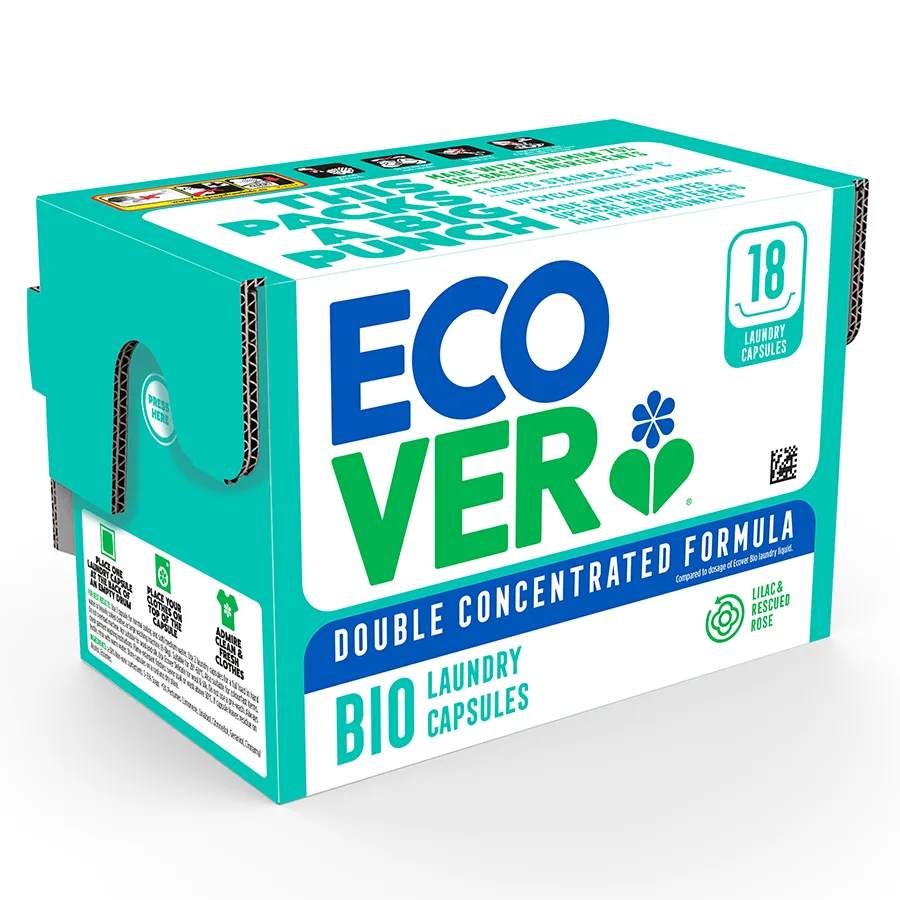 Bio Laundry Capsules - Lilac & Rescued Rose - 18 Capsules - Ecover - FashionsVida