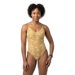 Aloni Plunge Swimsuit Sand 38 Women